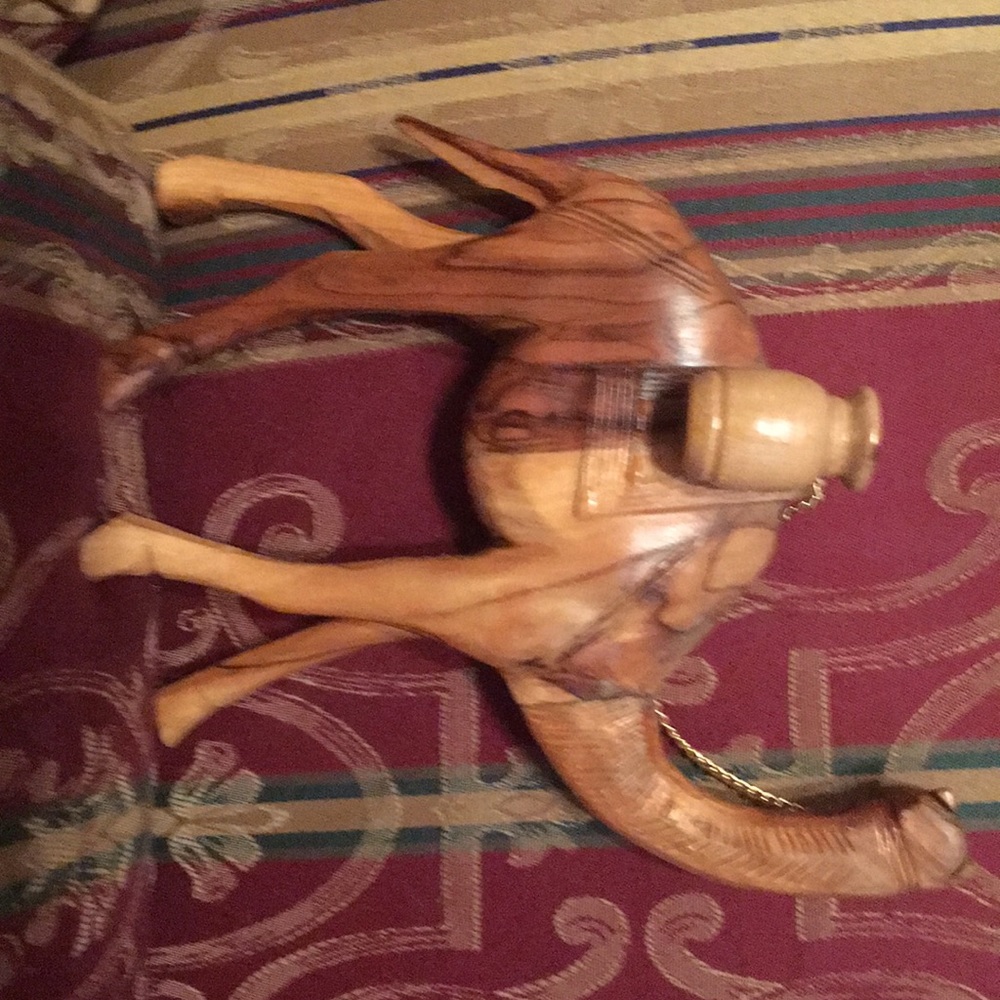 Hand carved camel
